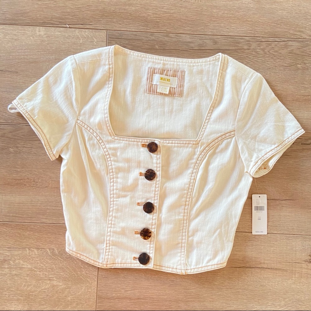 NEW Maeve by Anthropologie square neck top